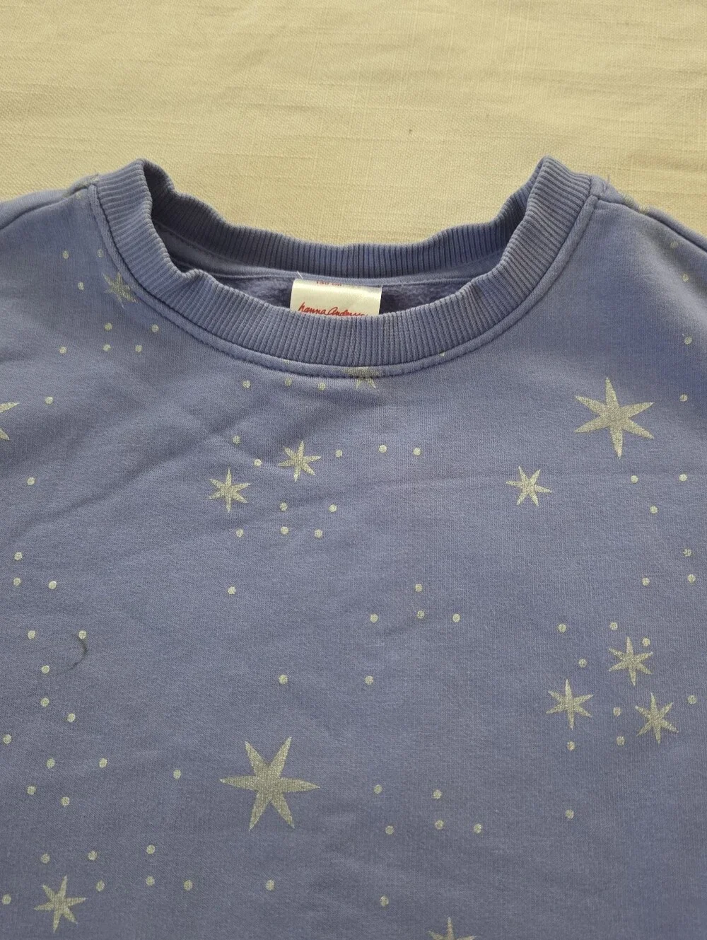 Hanna Andersson Lavender Star Crewneck Sweatshirt Kids 8